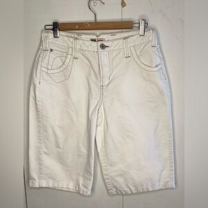 White faded glory cotton shorts size 6
